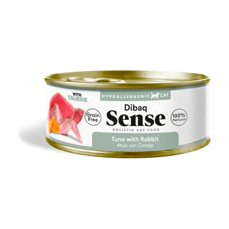 Dibaq 70 g Sense Hypoallergenic Grain Free Atún y Conejo lata