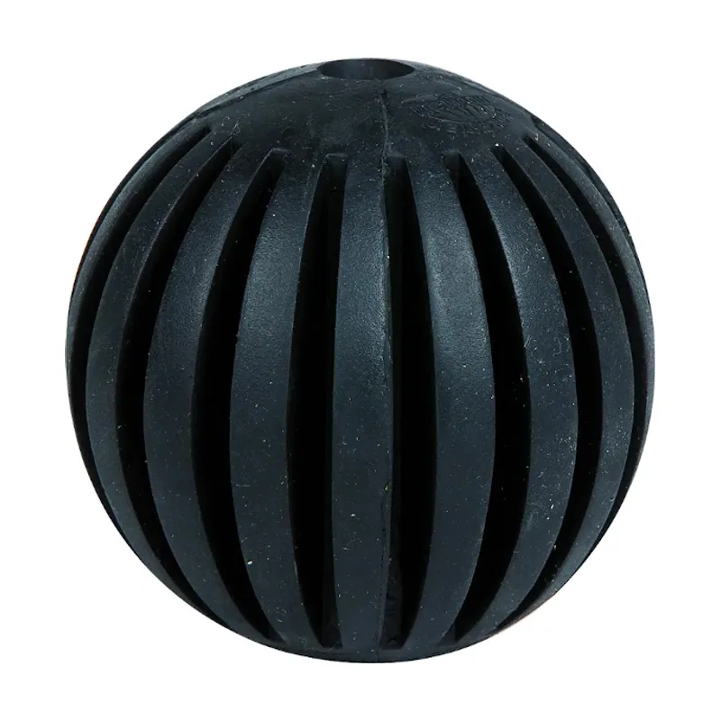 Flamingo Gladiator Pelota mordedora negra para perros