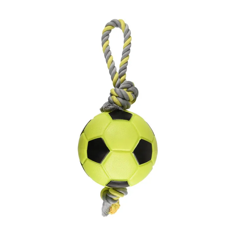 Flamingo Pelota Verde con Cuerda para perros