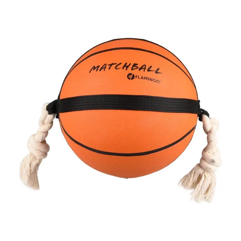 Flamingo Matchball Pelota de Basquetbol con Cuerda para perros
