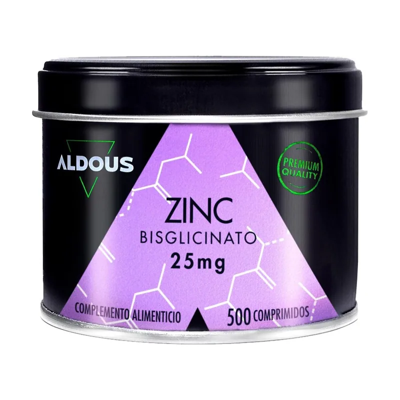 Aldous Bio Aldous Bisglicinato de Zinc 25 mg 500 Comprimidos