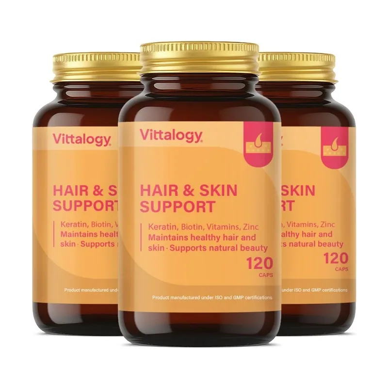 Vittalogy Hair & Skin Support 3x120 Cápsulas【PACK AHORRO】