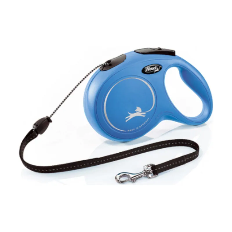 Flexi Classic Correa de Cordón Extensible Azul para perros