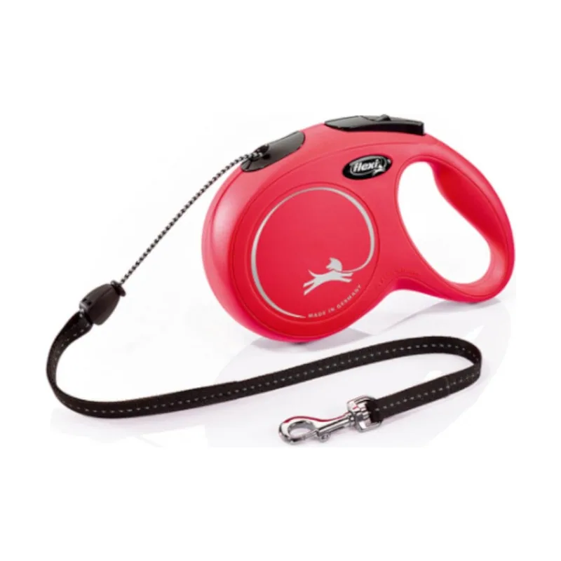 Flexi Classic Correa de Cordón Extensible Roja para perros