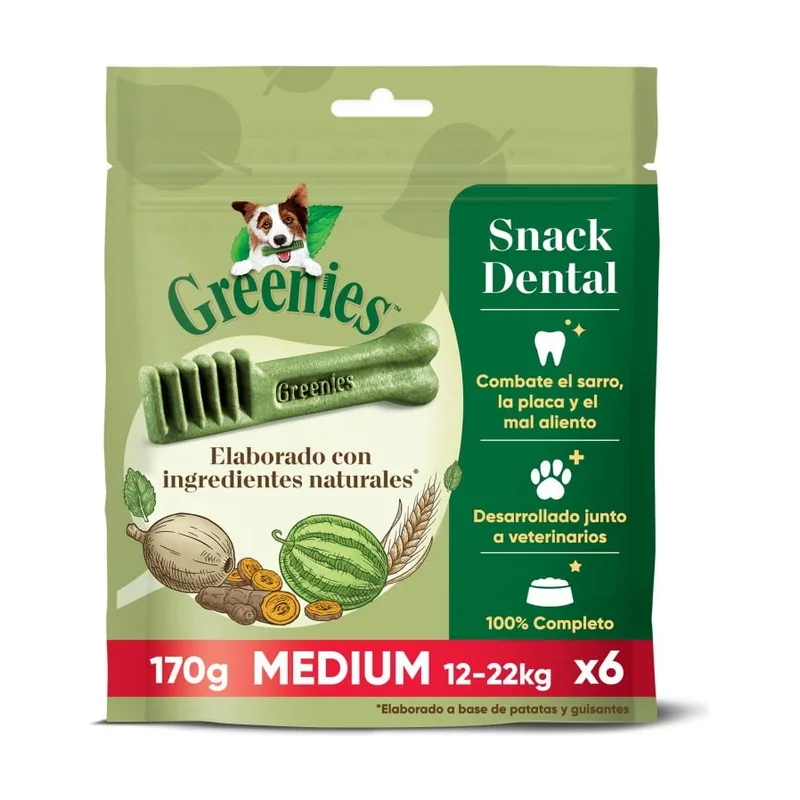 Greenies 6 barritas Medium Snacks Dentales Naturales