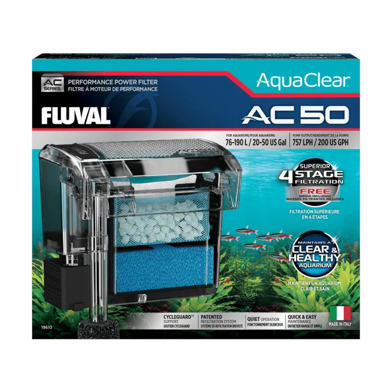 Fluval 0.9 KG AquaClear AC Filtro Mochila para acuarios
