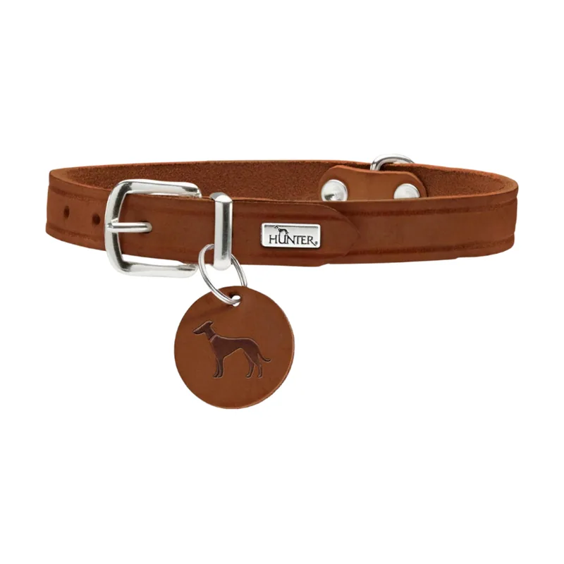 Hunter Aalborg Collar de Cuero marrón para perros