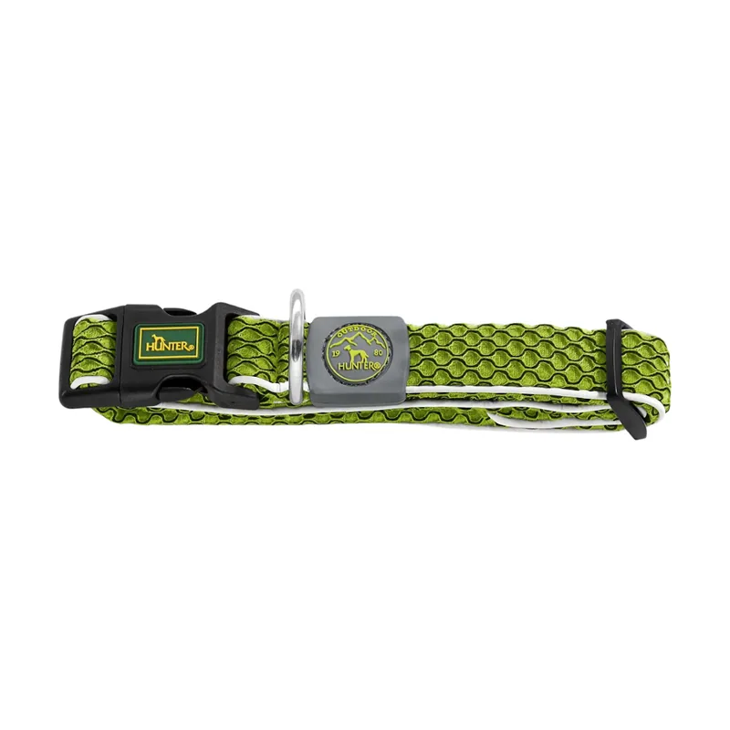 Hunter Hilo Vario Basic Collar verde para perros