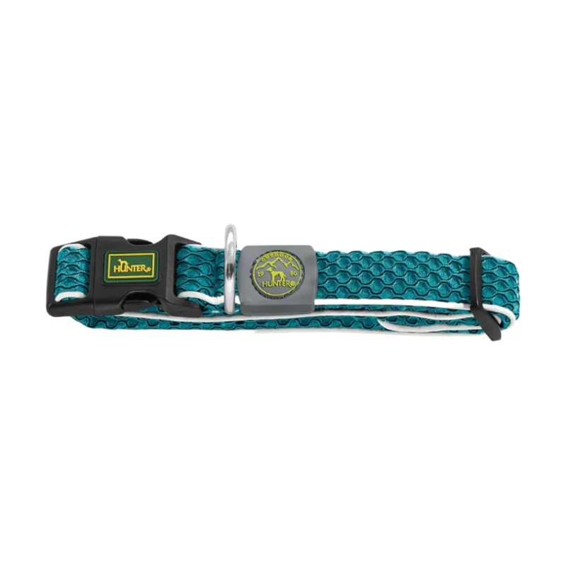 Hunter Hilo Vario Basic Collar turquesa para perros