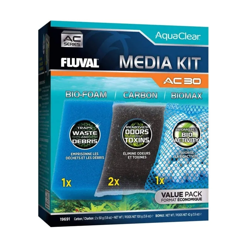 Fluval 0.2 KG AquaClear AC Cargas de Mantenimiento para Filtro de acuarios