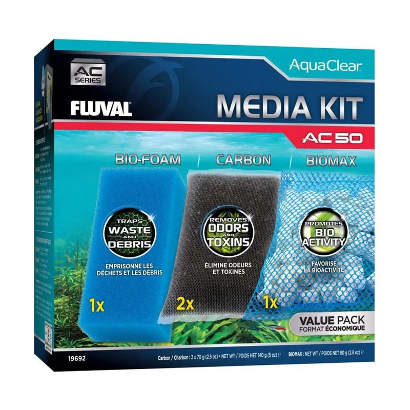 Fluval 0.28 KG AquaClear AC Cargas de Mantenimiento para Filtro de acuarios