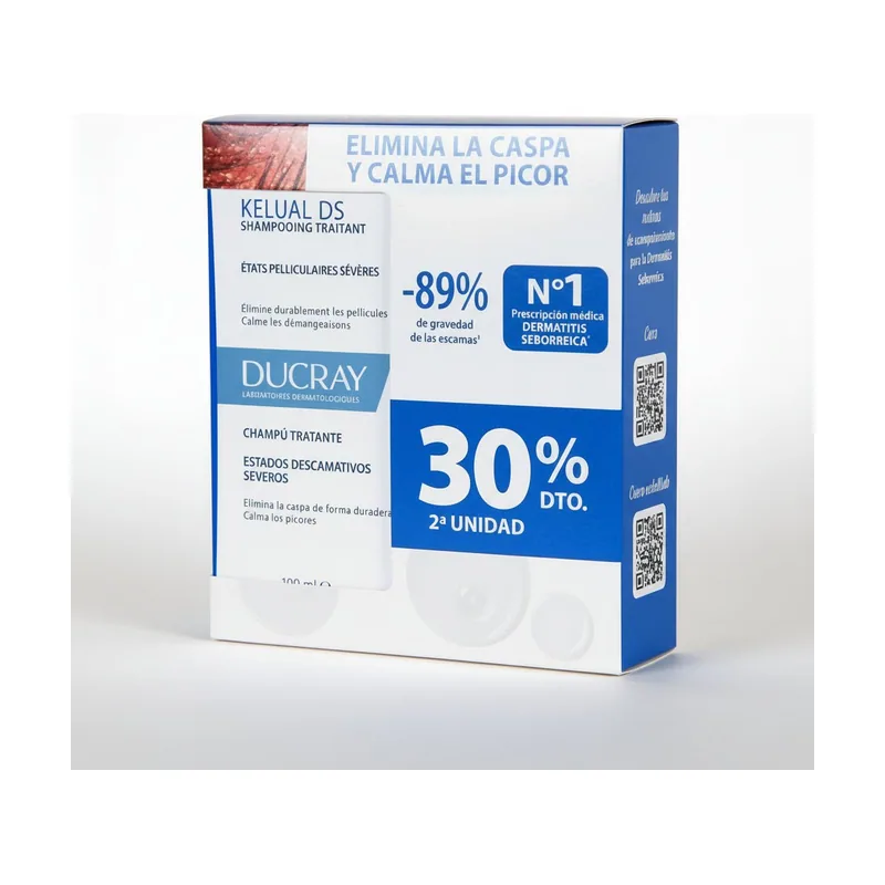 Ducray Kelual DS Champú Anticaspa Pack 2 x 100 ml