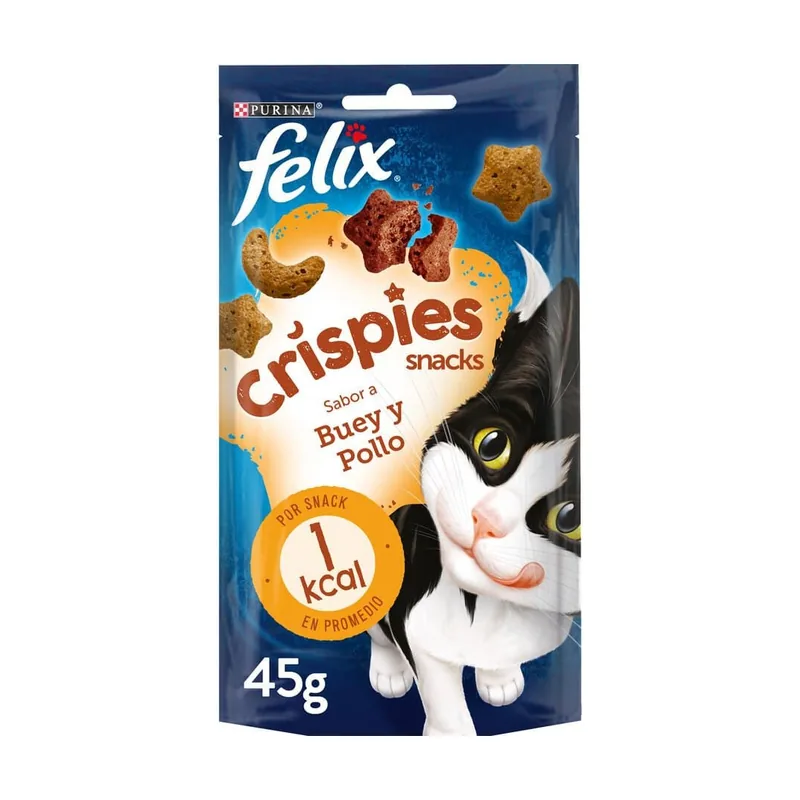 Felix 45 g Crispies Buey y Pollo Bocaditos