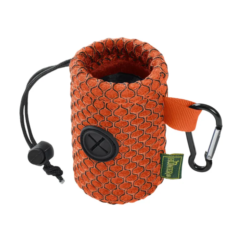 Hunter Hilo Porta Bolsas Naranja con Mosquetón para perros