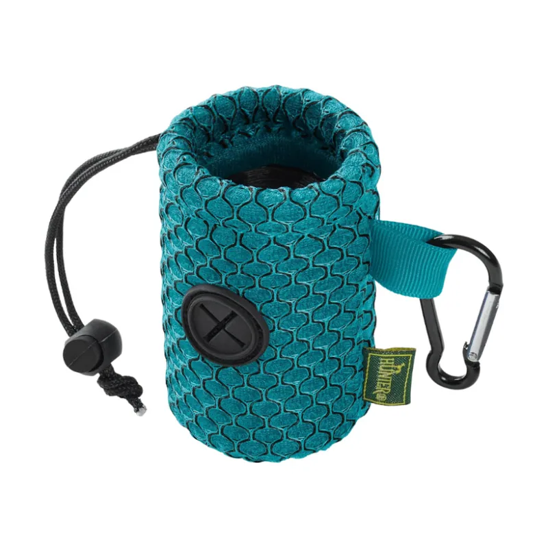 Hunter Hilo Porta Bolsas Turquesa con Mosquetón para perros