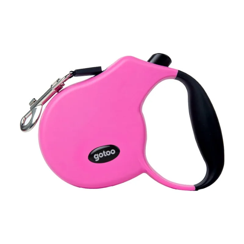 Gotoo Correa extensible rosa para perros