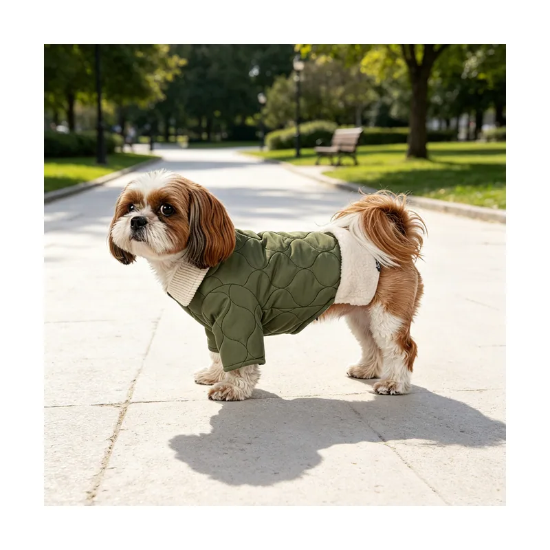 Gotoo Abrigo Acolchado Verde para perros