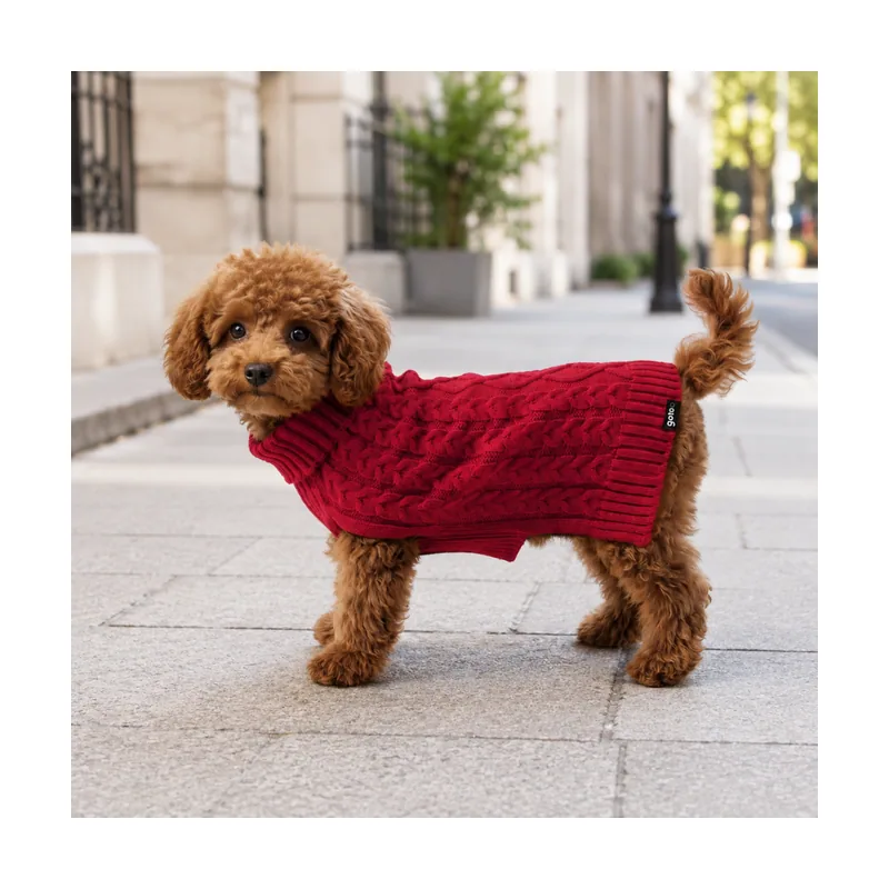 Gotoo Jersey de Punto Rojo para perros