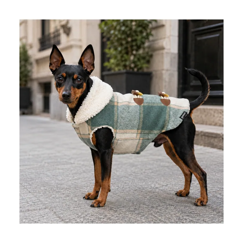 Gotoo Abrigo Tartán con Capucha para perros