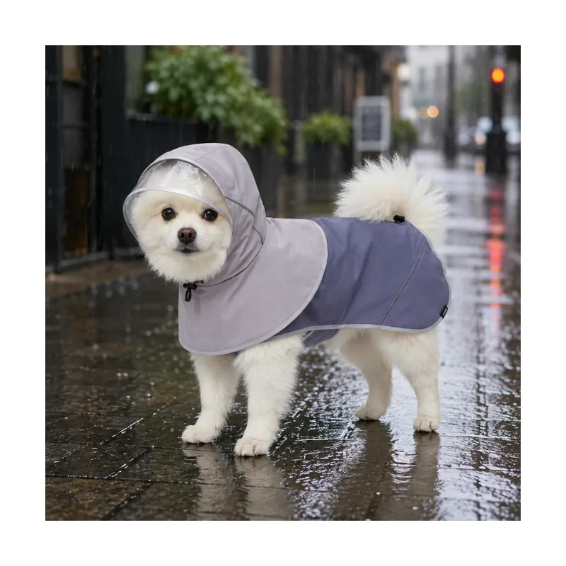 Gotoo Impermeable Gris con Capucha para perros