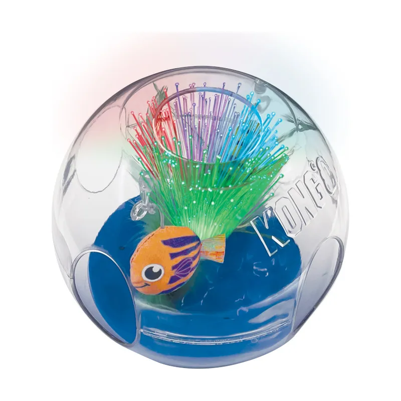 Kong Bat-A-Bout Glow Acuario Juguete Interactivo para gatos
