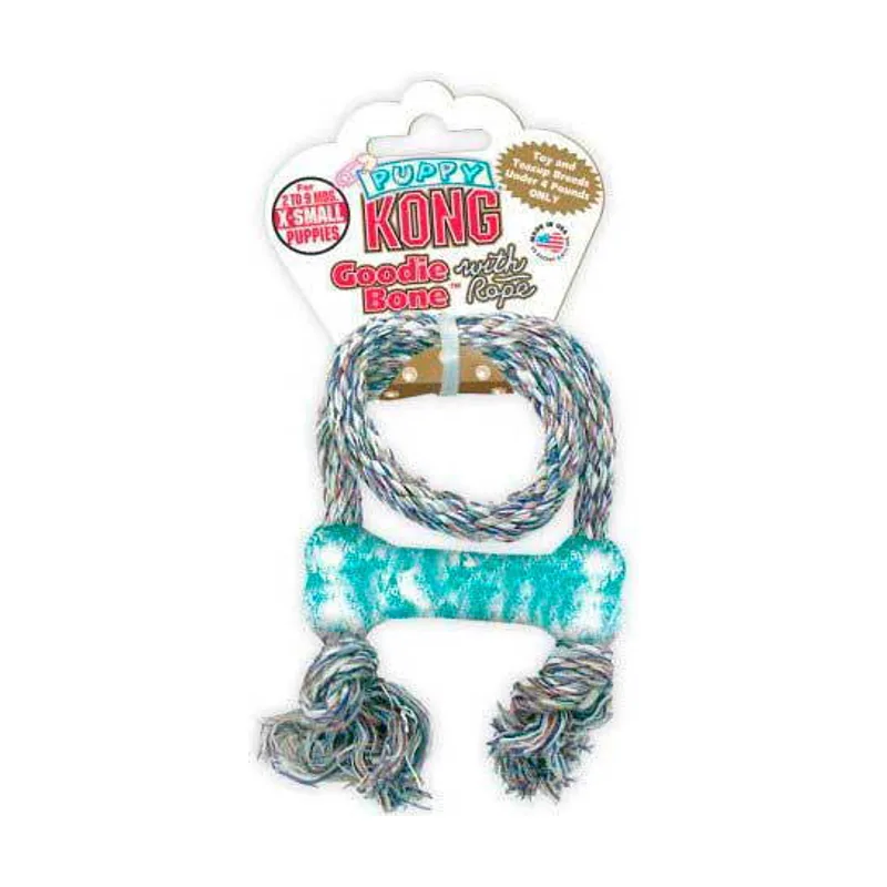 Kong Puppy Mini Hueso con Cuerda