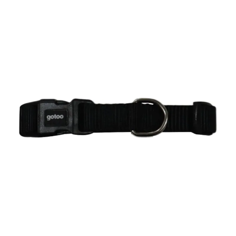 Gotoo Collar de nylon negro para perros