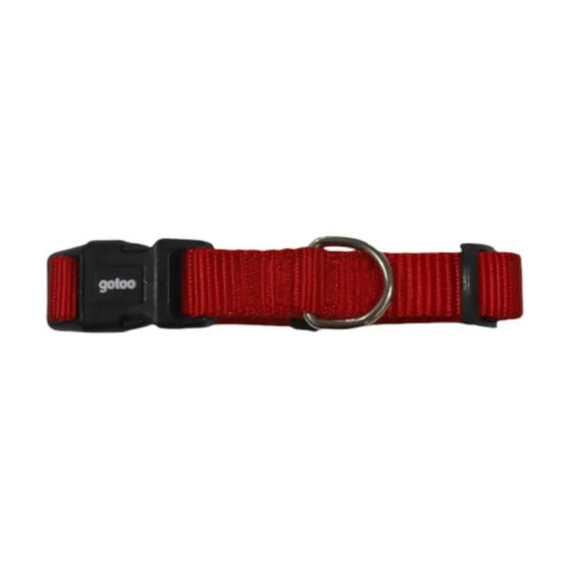 Gotoo Collar de nylon rojo para perros