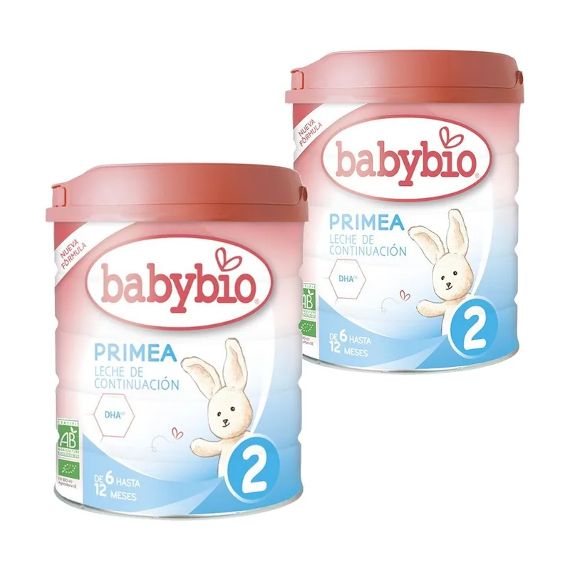 BabyBio Primea 2 Leche de Continuación BIO 6-12m Duplo 2x800g