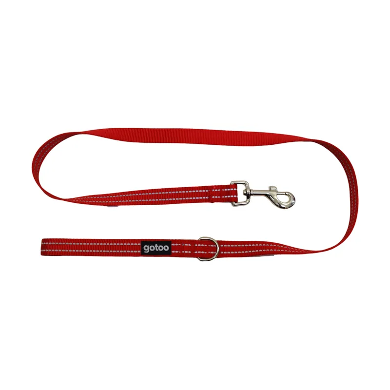 Gotoo Correa de nylon roja reflectante para perros