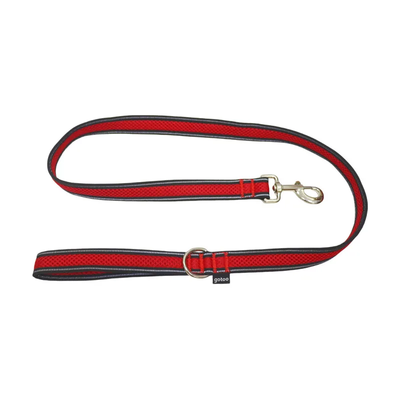Gotoo Correa reflectante de malla roja para perro