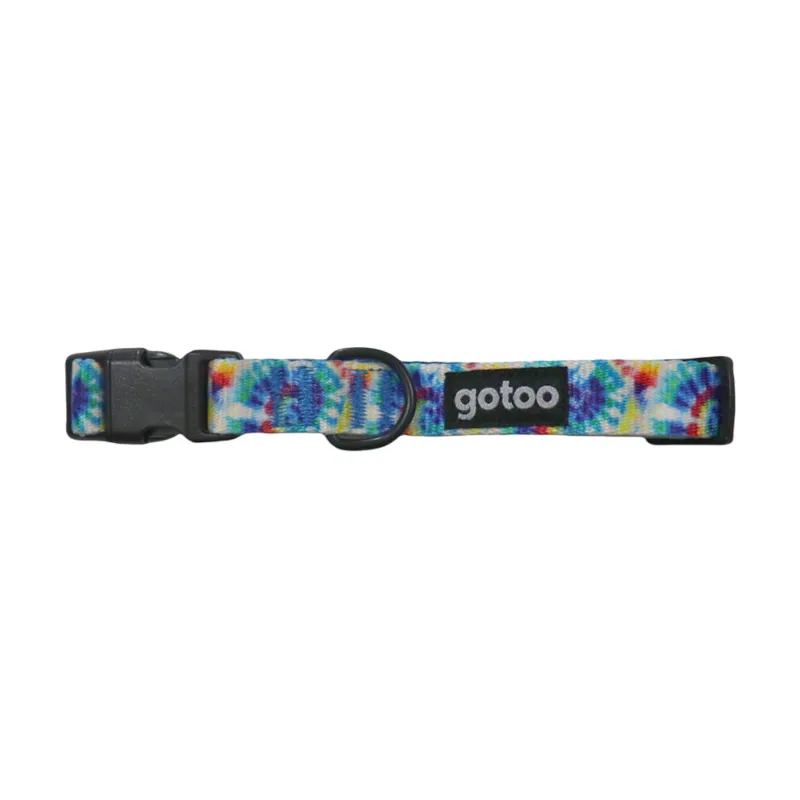 Gotoo Collar estampadado azul para perro