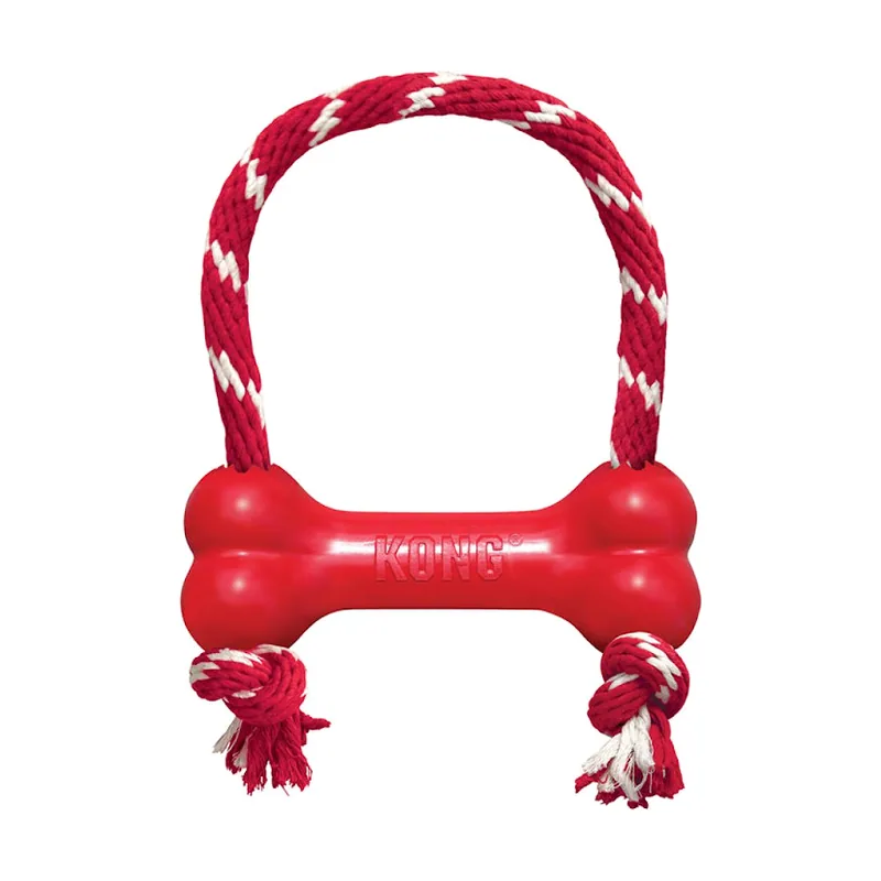 Kong Goodie Bone Hueso con cuerda para perros
