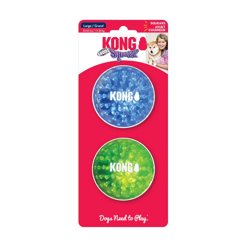 Kong Squeezz Geodz Pelota con Sonido para perros