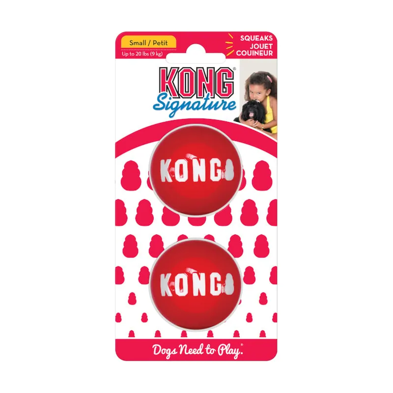 Kong Signature Ball 2-PK pelotas para perros