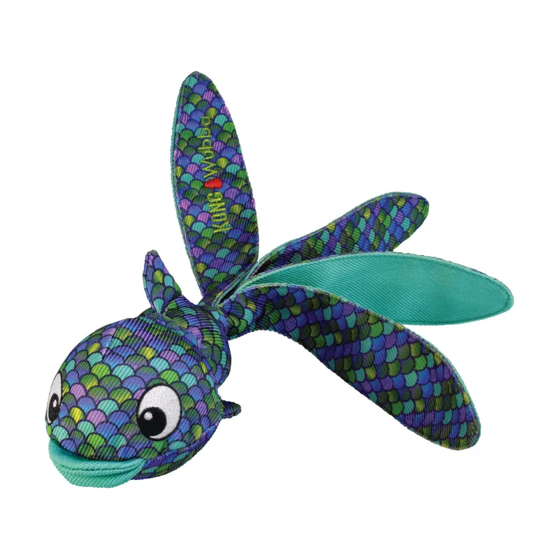 Kong Wubba Finz Pez Azul de Peluche para perros
