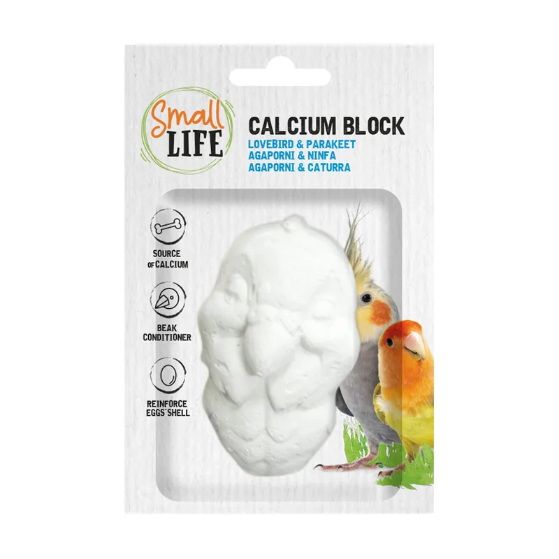 Small Life 0.1 KG Bloque de Calcio para agapornis y ninfas