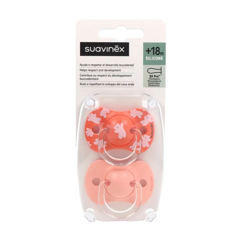 Suavinex Chupete Tetina Anatómica Silicona +18 Meses x2