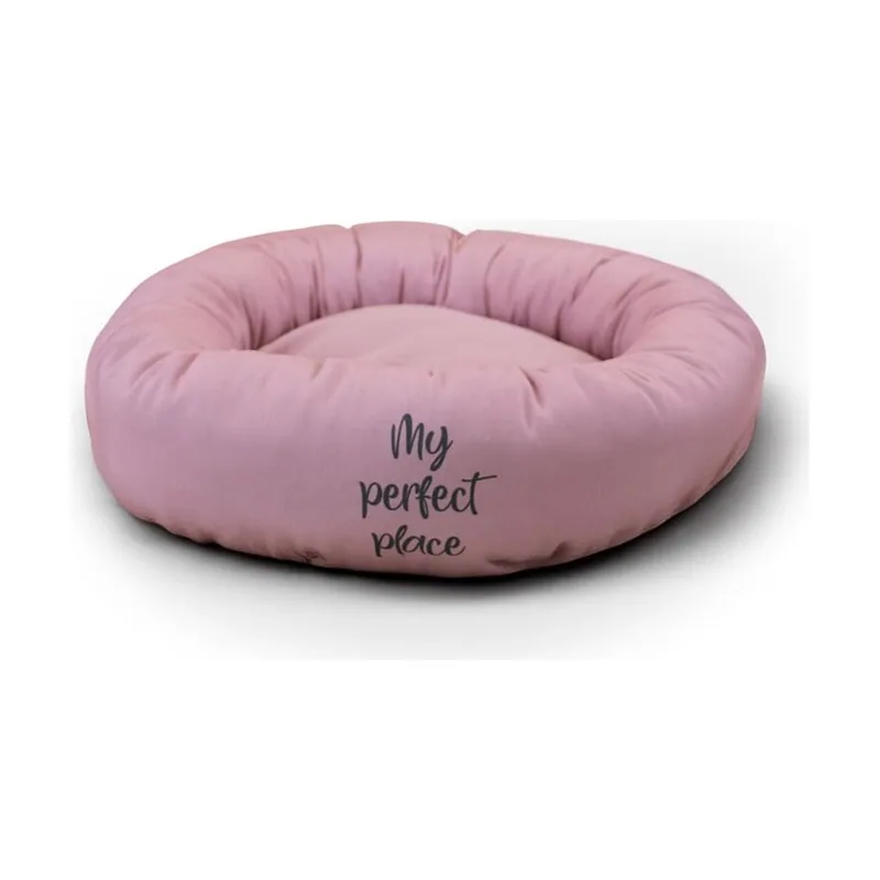 Leeby Cama Donut Antideslizante Rosa para gatos