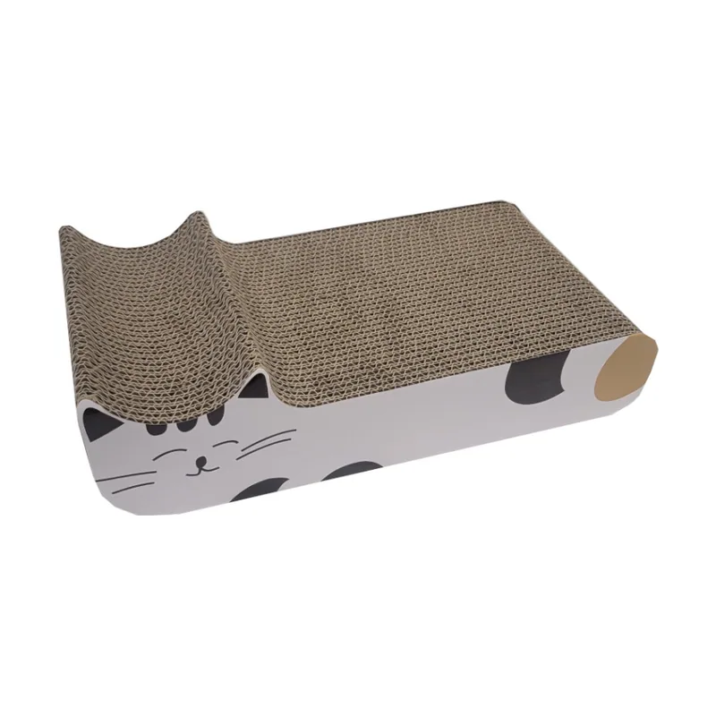 Leeby Kira tabla rascador de cartón blanco para gatos
