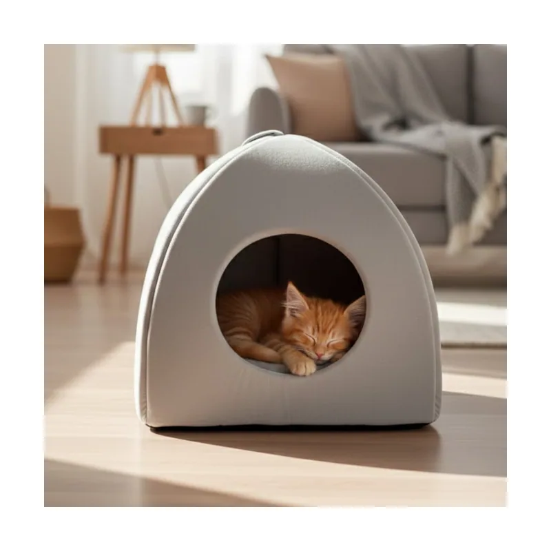 Leeby Cama Iglu Gris para gatos