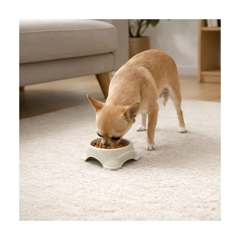 Leeby Comedero Plástico Taupe para perros