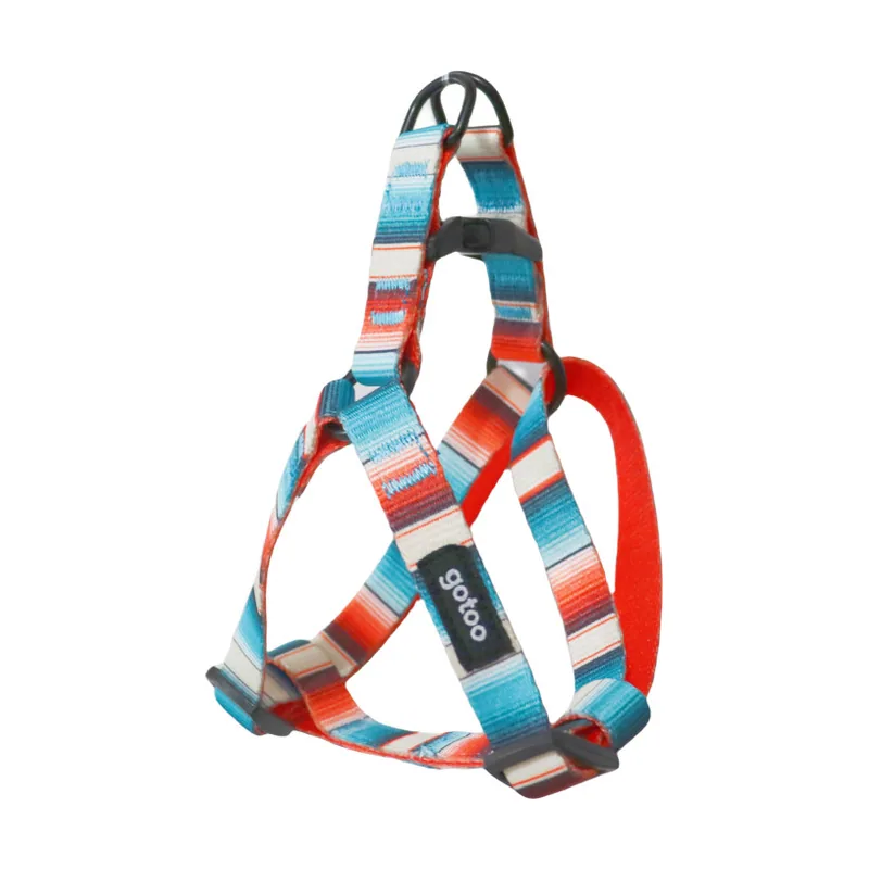 Gotoo Arnés estampado de rayas multicolor para perros