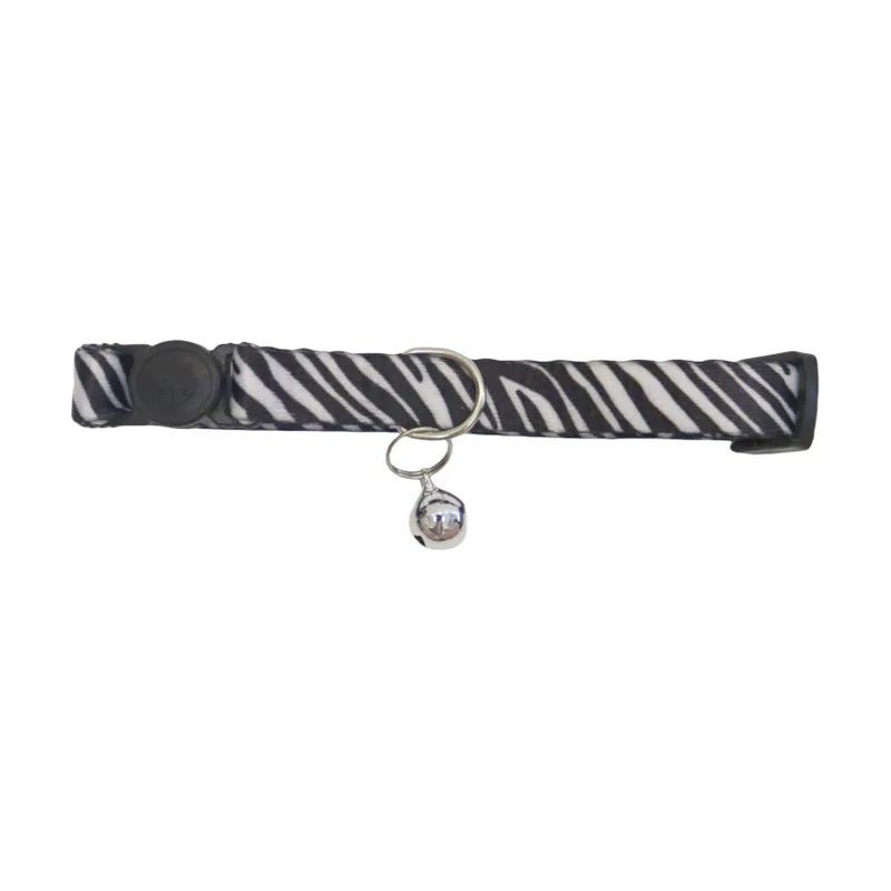 Gotoo Collar con cascabel de zebra para gatos