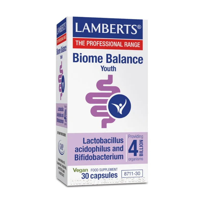Lamberts Biome Balance Youth Probiótico Juventud 30 Cápsulas