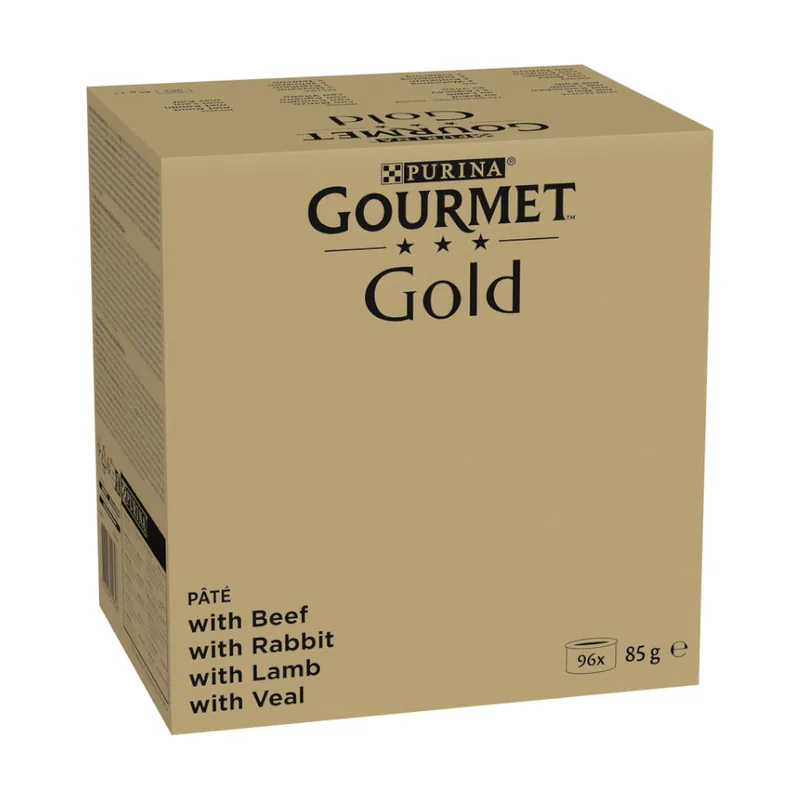 Gourmet 96 latas x 85 g Gold Mousse Sabores Variados