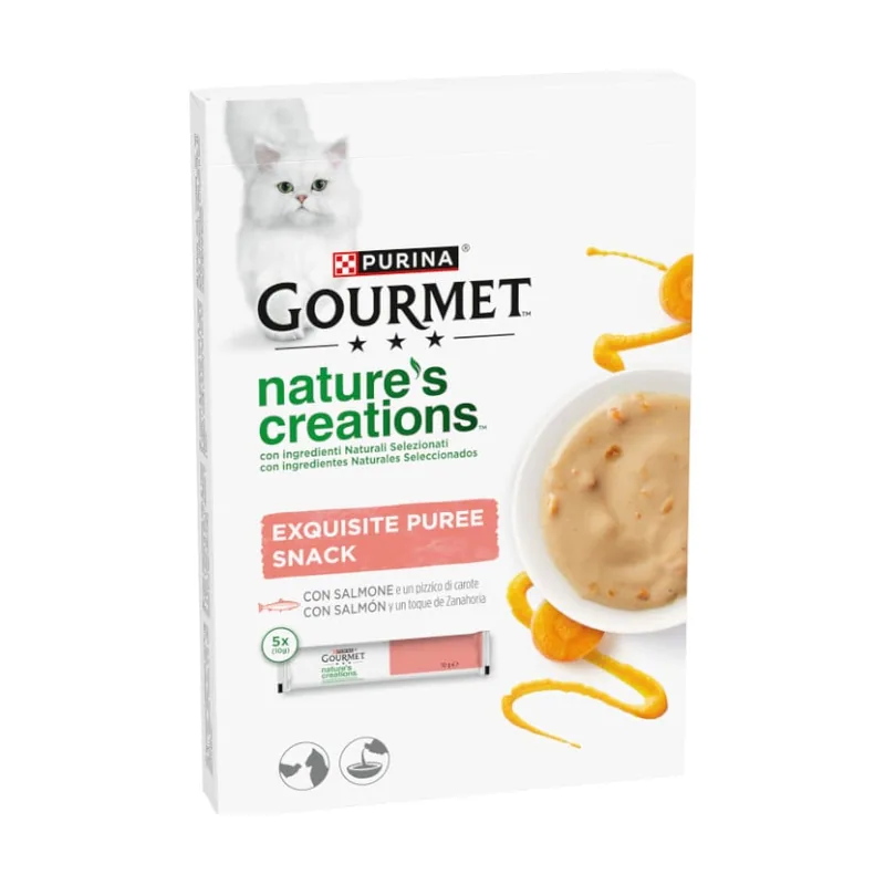 Gourmet 5 sobres x 10 g Nature’s Creations Snack Húmedo de Salmón