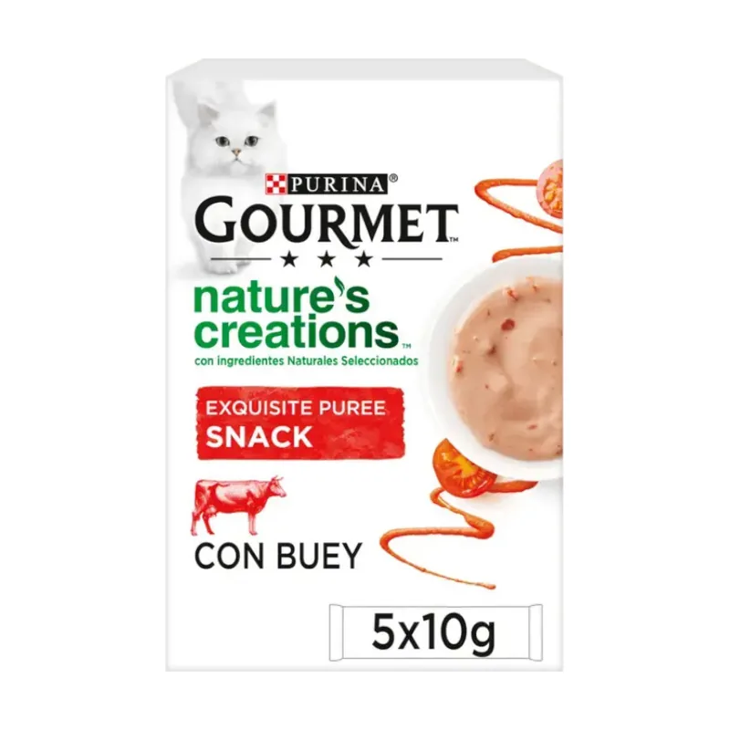 Gourmet 5 sobres x 10 g Nature’s Creations Snack Húmedo de Buey