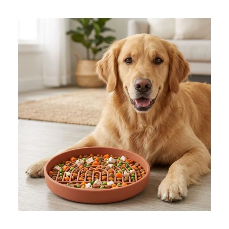 Leeby Comedero Antivoracidad Naranja para perros