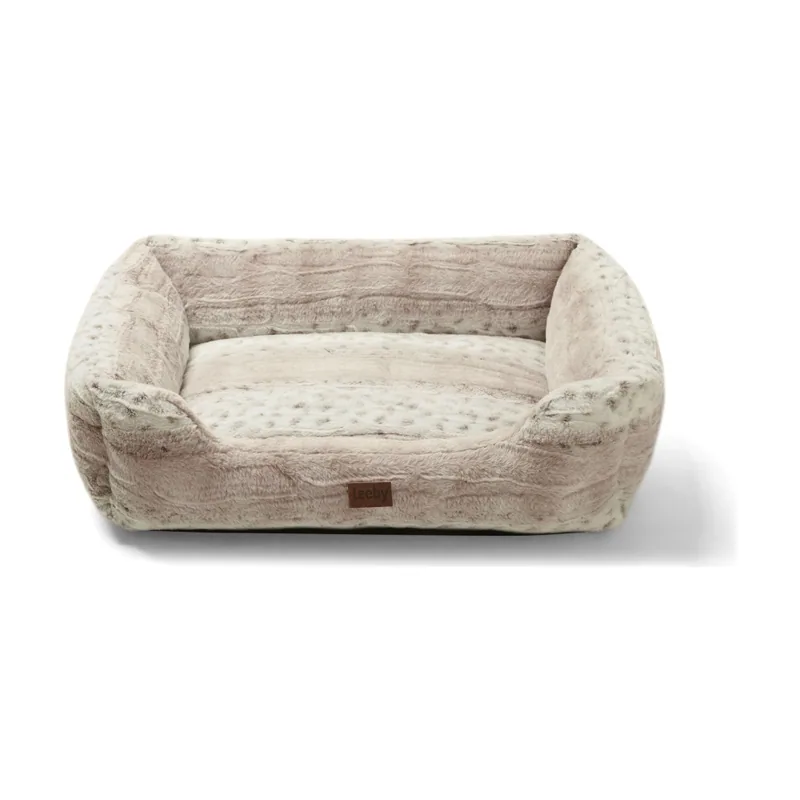 Leeby cama suave leopardo print para perros